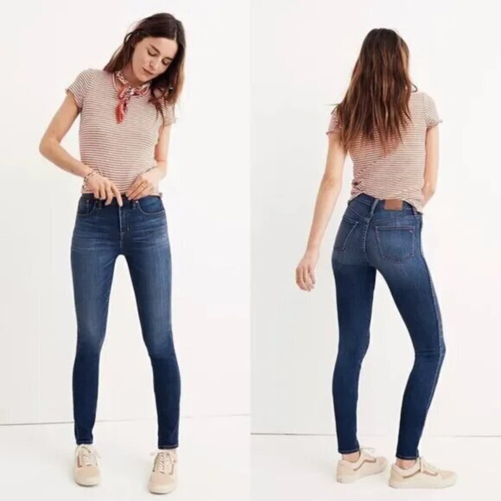 Madewell 10" High Riser Skinny Jeans Dark Wash High Rise Denim Women's Size 26